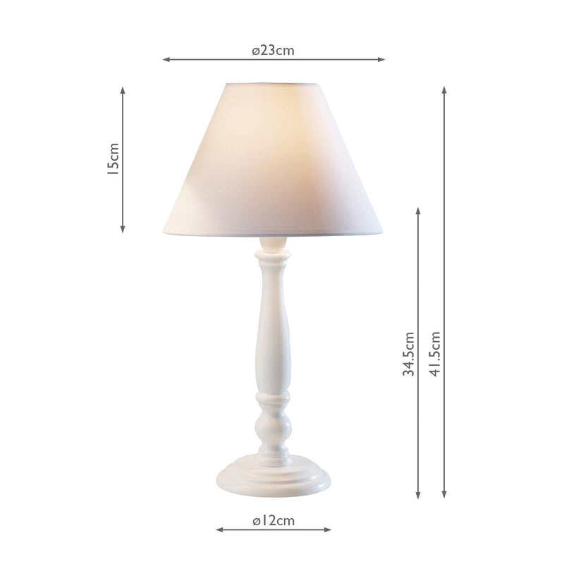 Load image into Gallery viewer, Dar Lighting REG422 Regal Small Table Lamp White With Shade (Twin Pack) - 9017
