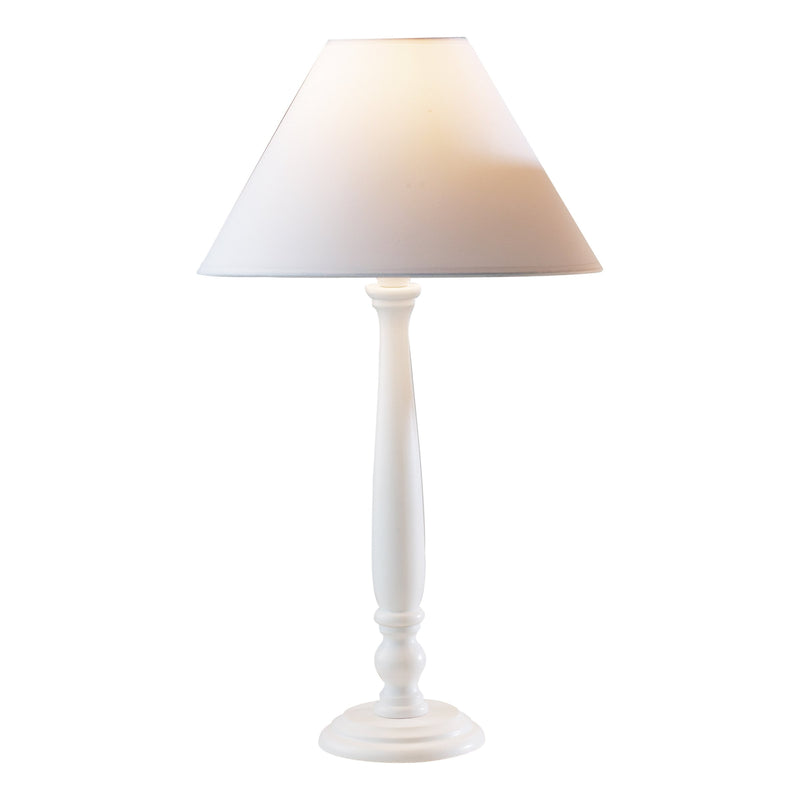 Load image into Gallery viewer, Dar Lighting REG432 Regal Large Table Lamp White With Shade (Twin Pack) - 12869
