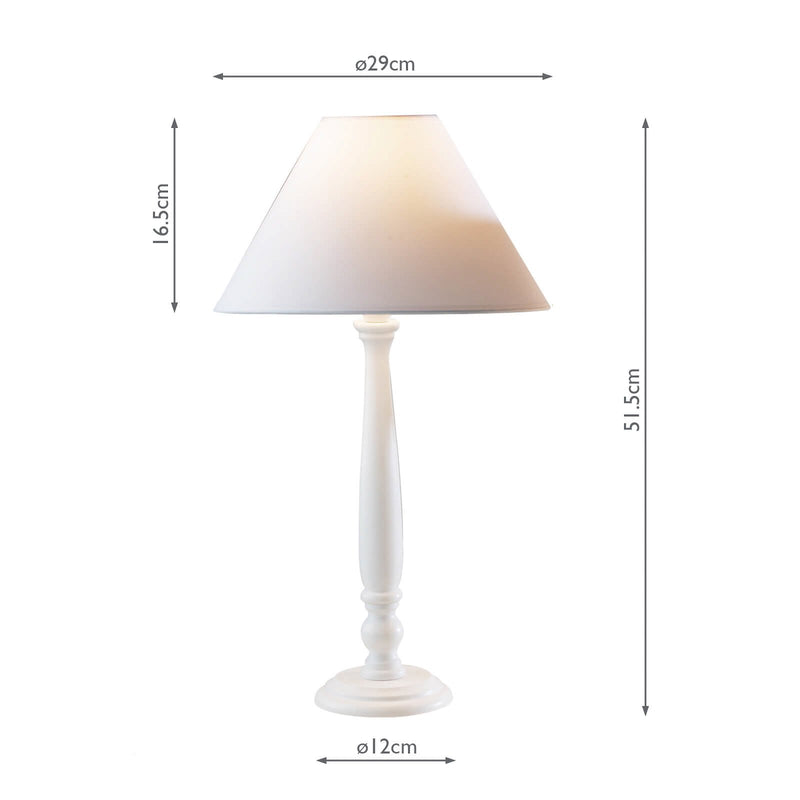 Load image into Gallery viewer, Dar Lighting REG432 Regal Large Table Lamp White With Shade (Twin Pack) - 12869
