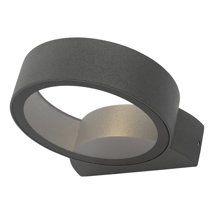 Dar Lighting REO3239 Reon Round Outdoor LED Up & Down LED Wall Light IP65 - 35336