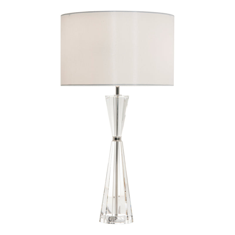 Load image into Gallery viewer, Dar Lighting RIS4208 Risha 2lt Table Lamp Crystal &amp; Polished Nickel C/W Shade - 35341
