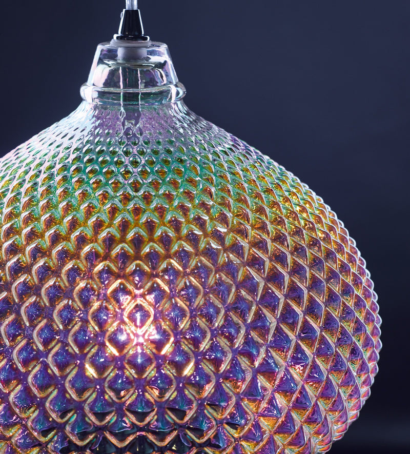 Load image into Gallery viewer, Dar Lighting ROI0155 Roisin Pendant Glass &amp; Polished Chrome - 23871
