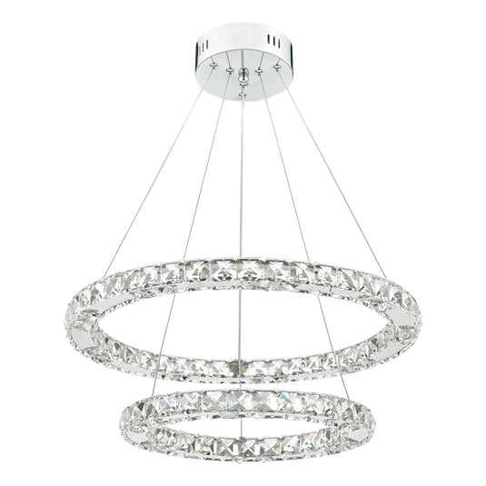 Dar Lighting ROM2550 Roma LED Pendant Crystal with Chrome Dimmable - 21736