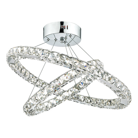 Dar Lighting ROM2550 Roma LED Pendant Crystal with Chrome Dimmable - 21736