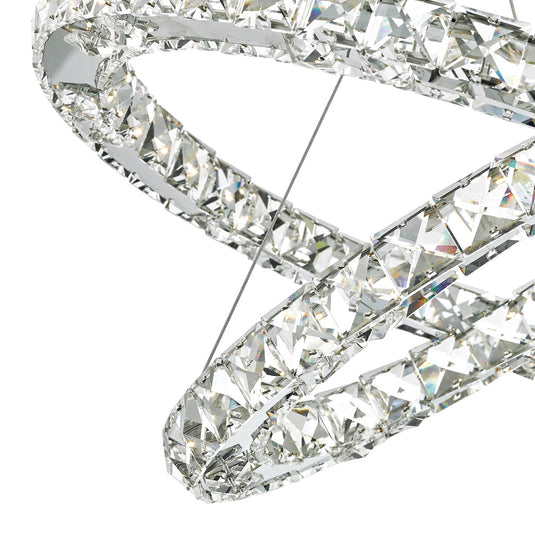 Dar Lighting ROM2550 Roma LED Pendant Crystal with Chrome Dimmable - 21736