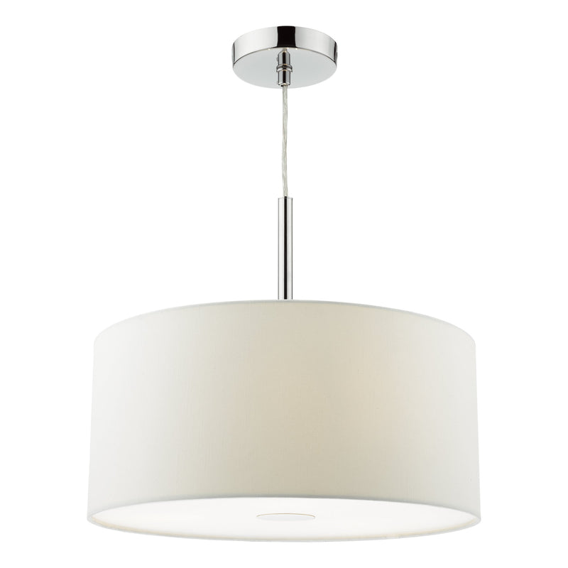 Load image into Gallery viewer, Dar Lighting RON102 Ronda 3 Light Pendant 40cm White - 22256
