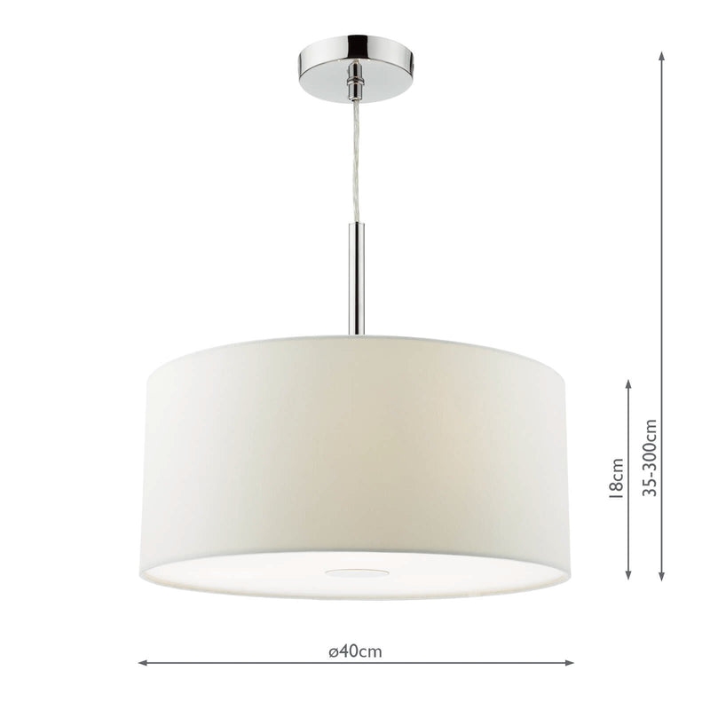 Load image into Gallery viewer, Dar Lighting RON102 Ronda 3 Light Pendant 40cm White - 22256
