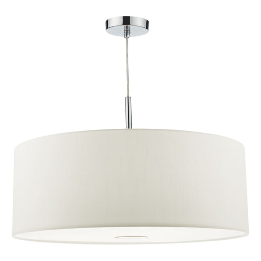 Dar Lighting RON172 Ronda 3 Light Pendant 60cm White - 35348