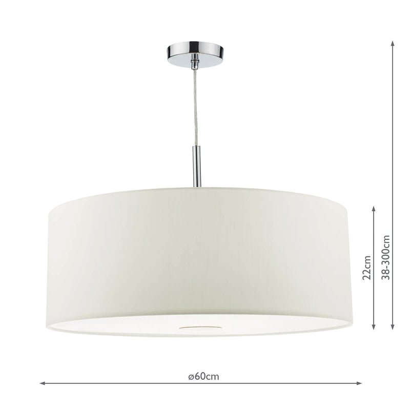 Load image into Gallery viewer, Dar Lighting RON172 Ronda 3 Light Pendant 60cm White - 35348
