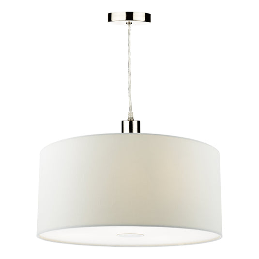 Dar Lighting RON652 Ronda 40cm Easyfit Pendant Porcelain White - 35351