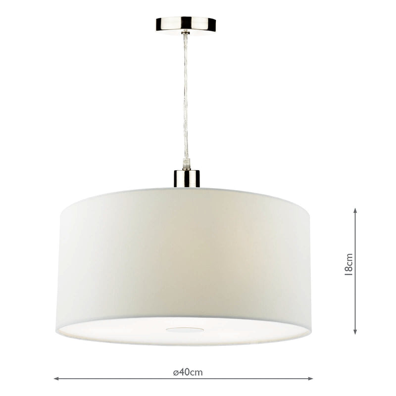 Load image into Gallery viewer, Dar Lighting RON652 Ronda 40cm Easyfit Pendant Porcelain White - 35351
