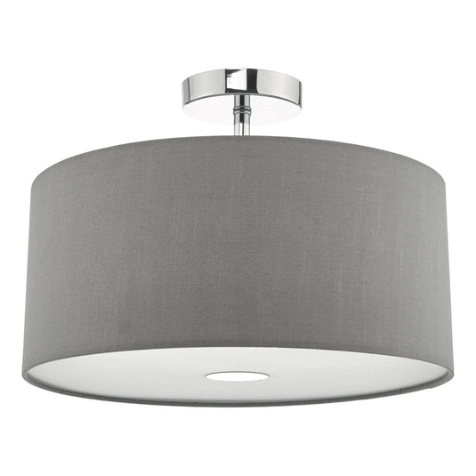 Dar Lighting RON6539 Ronda 40cm Easyfit Pendant Slate Grey - 35353