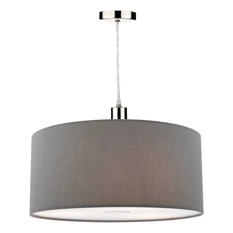 Load image into Gallery viewer, Dar Lighting RON6539 Ronda 40cm Easyfit Pendant Slate Grey - 35353
