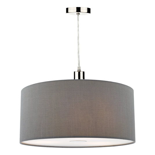 Dar Lighting RON6539 Ronda 40cm Easyfit Pendant Slate Grey - 35353