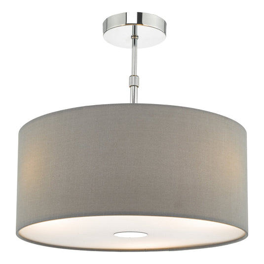 Dar Lighting RON6539 Ronda 40cm Easyfit Pendant Slate Grey - 35353