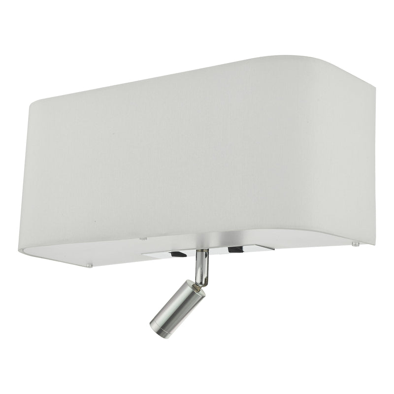 Load image into Gallery viewer, Dar Lighting RON712L Ronda 3 Light Wall Light Ivory With LED Reading Light - 27125
