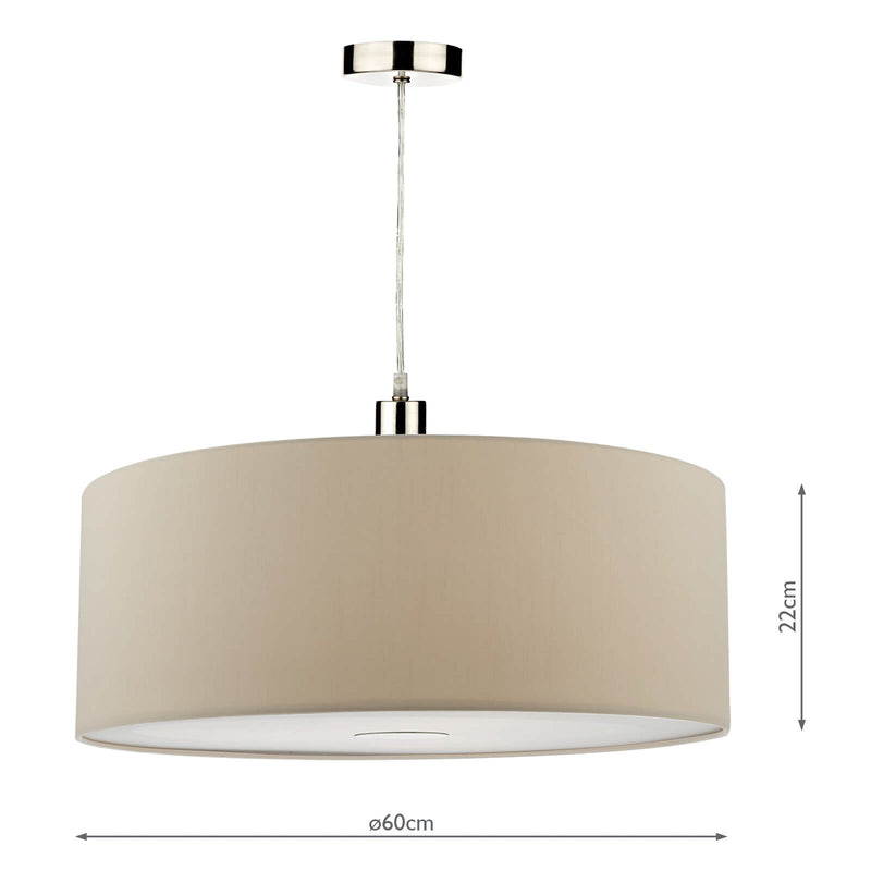 Load image into Gallery viewer, Dar Lighting RON8629 Ronda 60cm Easy Fit Pendant Ecru - 35356
