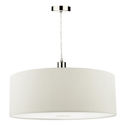 Dar Lighting RON862 Ronda 60cm Easyfit Pendant Porcelain White - 35355