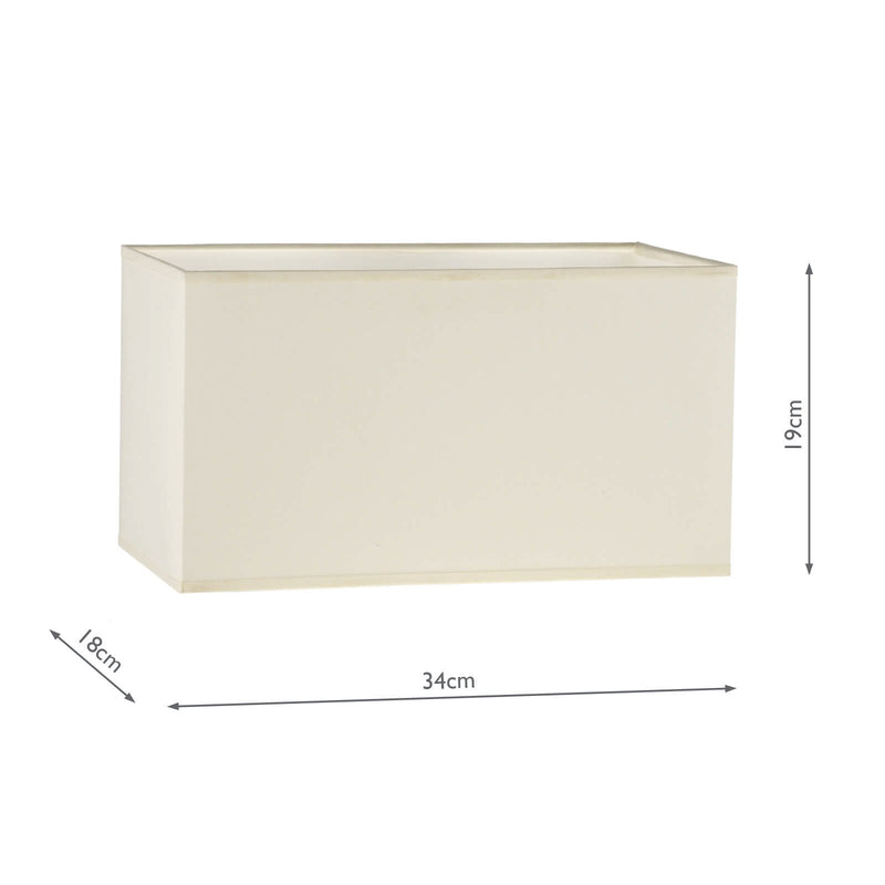 Load image into Gallery viewer, Dar Lighting S1021 S1021 Cream Cotton Rectangle Shade 34cm - 35361
