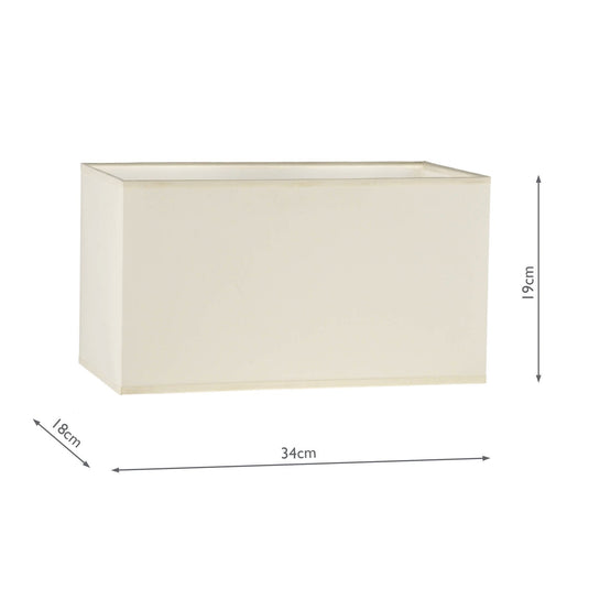 Dar Lighting S1021 S1021 Cream Cotton Rectangle Shade 34cm - 35361