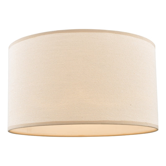 Dar Lighting S1055 Tuscan Taupe Cotton Drum Shade 40cm - 14951