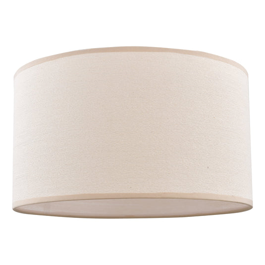 Dar Lighting S1055 Tuscan Taupe Cotton Drum Shade 40cm - 14951