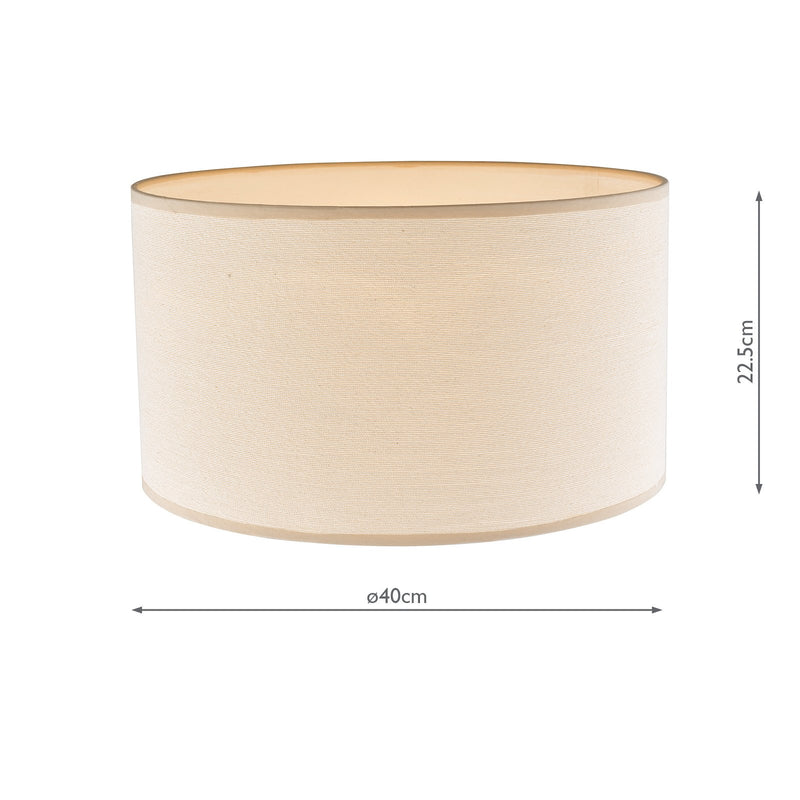 Load image into Gallery viewer, Dar Lighting S1055 Tuscan Taupe Cotton Drum Shade 40cm - 14951
