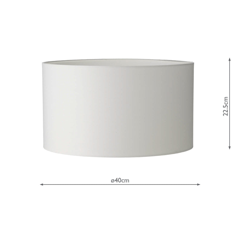 Load image into Gallery viewer, Dar Lighting S1056 Tuscan Ivory Cotton Drum Shade 40cm - 35362
