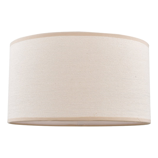 Dar Lighting S1057 Tuscan Taupe Cotton Drum Shade 30cm - 14954