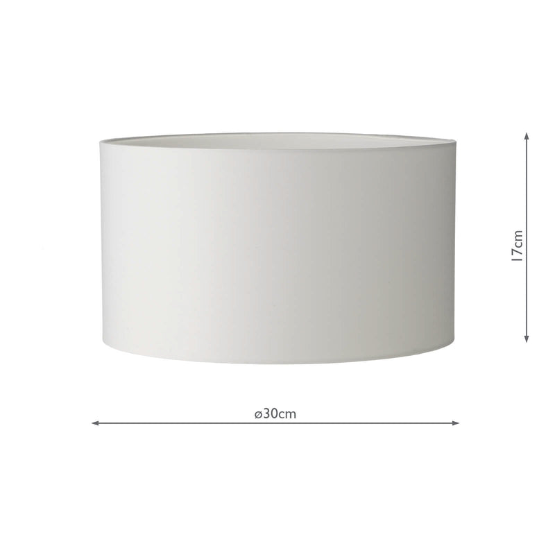 Load image into Gallery viewer, Dar Lighting S1058 Tuscan Ivory Cotton Drum Shade 30cm - 35363
