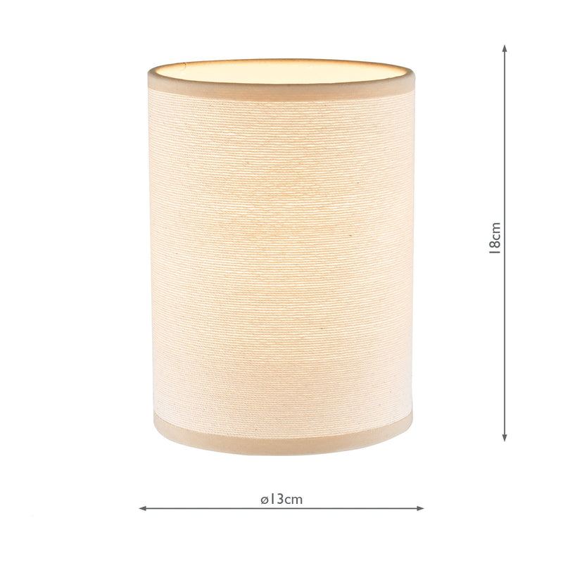 Load image into Gallery viewer, Dar Lighting S1060 S1060 Tuscan Taupe Cotton Cylinder Shade 13cm - 35364
