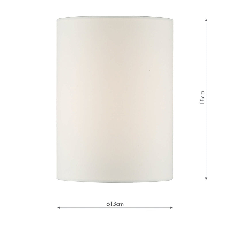 Load image into Gallery viewer, Dar Lighting S1061 Tuscan Ivory Cotton Cylinder Shade 13cm - 35365
