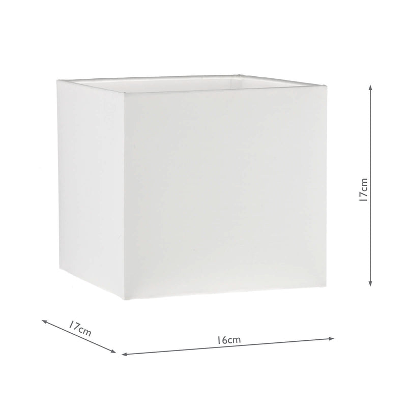 Load image into Gallery viewer, Dar Lighting S1064 S1064 Ivory Cotton Square Shade 16cm - 16487
