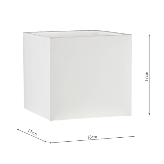 Dar Lighting S1064 S1064 Ivory Cotton Square Shade 16cm - 16487