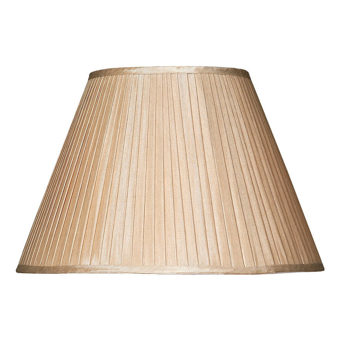 Dar Lighting S1086 S1086 Taupe Faux Silk Tapered Drum Shade 43cm - 35366