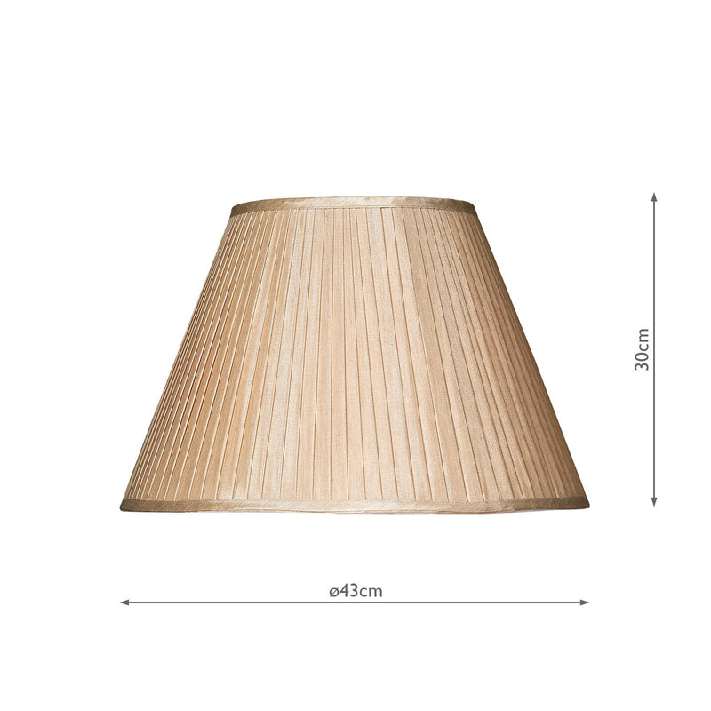 Load image into Gallery viewer, Dar Lighting S1086 S1086 Taupe Faux Silk Tapered Drum Shade 43cm - 35366
