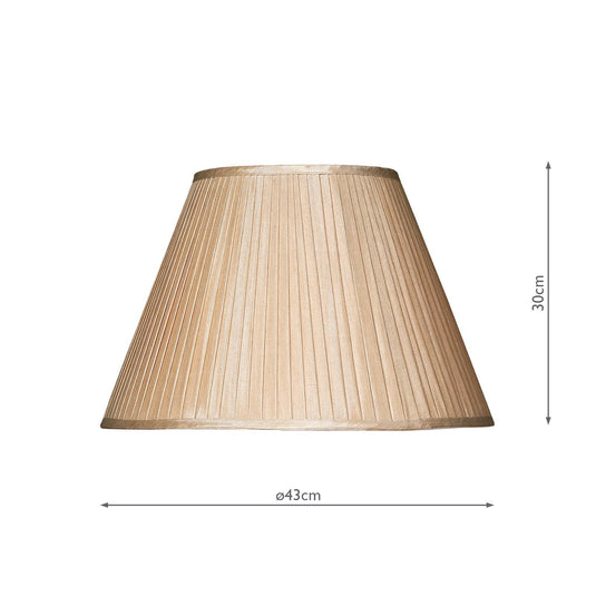 Dar Lighting S1086 S1086 Taupe Faux Silk Tapered Drum Shade 43cm - 35366