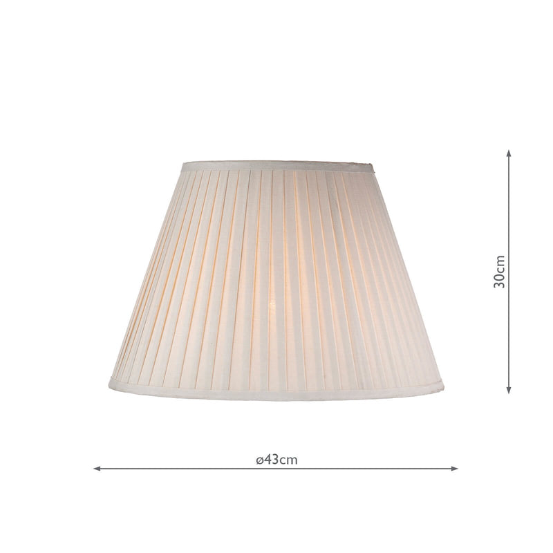 Load image into Gallery viewer, Dar Lighting S1098 S1098 Taupe Cotton Tapered Drum Shade 43cm - 35367
