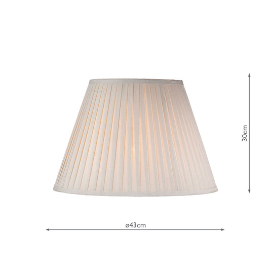 Dar Lighting S1098 S1098 Taupe Cotton Tapered Drum Shade 43cm - 35367