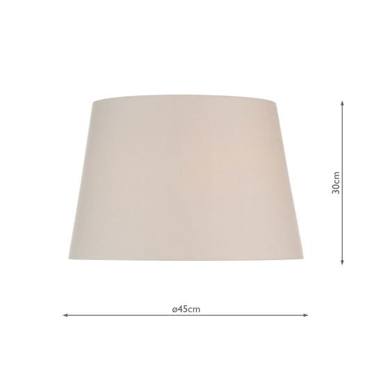 Dar Lighting S1099 S1099 Cream Cotton Tapered Drum Shade 45cm - 35368