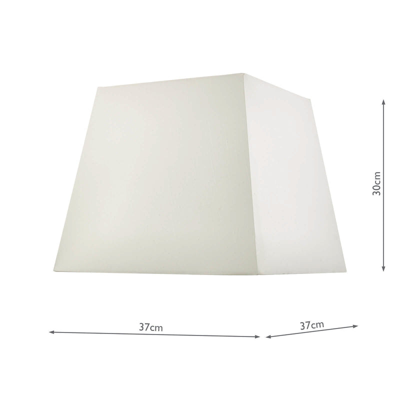 Load image into Gallery viewer, Dar Lighting S1101 S1101 Ivory Faux Silk Tapered Square Shade 37cm - 18920
