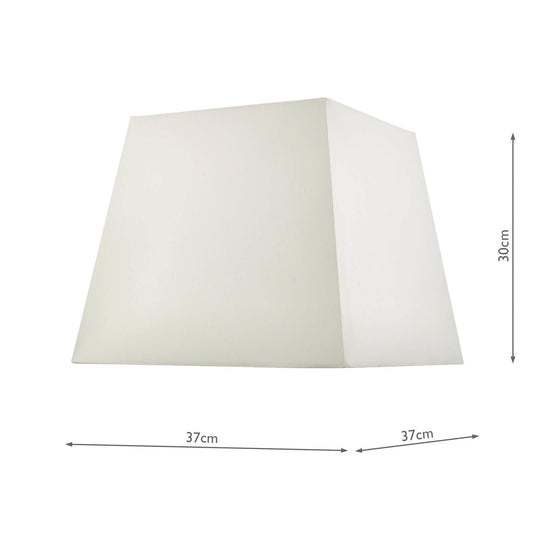 Dar Lighting S1101 S1101 Ivory Faux Silk Tapered Square Shade 37cm - 18920