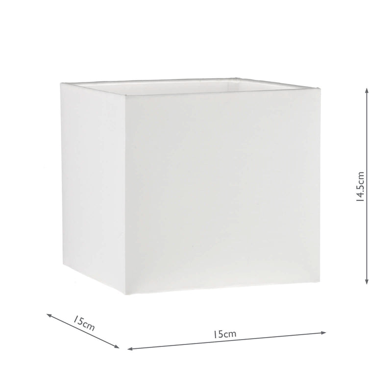 Load image into Gallery viewer, Dar Lighting S1106 S1106 Ivory Cotton Square Shade 15cm - 35369
