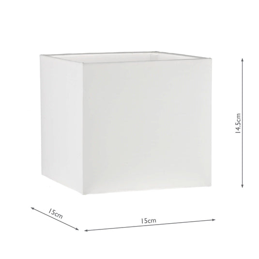 Dar Lighting S1106 S1106 Ivory Cotton Square Shade 15cm - 35369