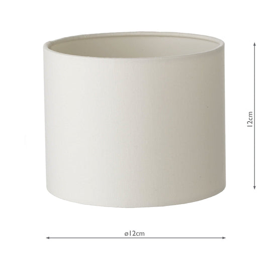Dar Lighting S1122 Ferrara Ivory Cotton Drum Shade 15cm - 35372
