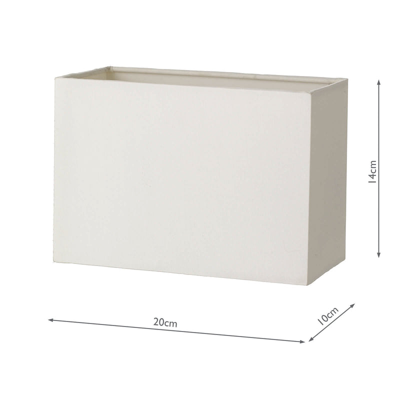 Load image into Gallery viewer, Dar Lighting S1123 Modena Ivory Cotton Rectangle Shade 20cm - 23736
