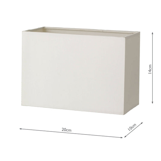 Dar Lighting S1123 Modena Ivory Cotton Rectangle Shade 20cm - 23736