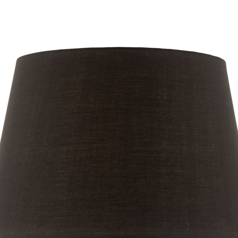 Load image into Gallery viewer, Dar Lighting SAF1422 Safia Black Cotton Tapered Drum Shade 36cm - 35375
