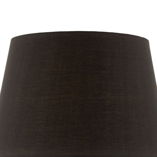 Dar Lighting SAF1422 Safia Black Cotton Tapered Drum Shade 36cm - 35375