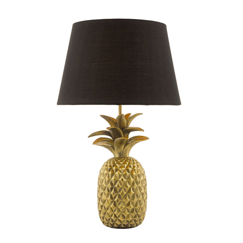 Load image into Gallery viewer, Dar Lighting SAF4235 Safa Pineapple Table Lamp Gold With Shade - 35376
